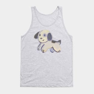 Impasto Puppy - Cute Kawaii Kids Children Baby Nursery Dog Painting Art Tank Top